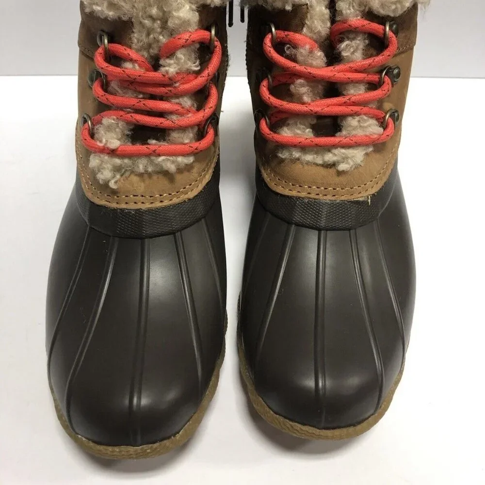 Sperry Women’s Saltwater, Brown Zip Boots, Size 5 M
